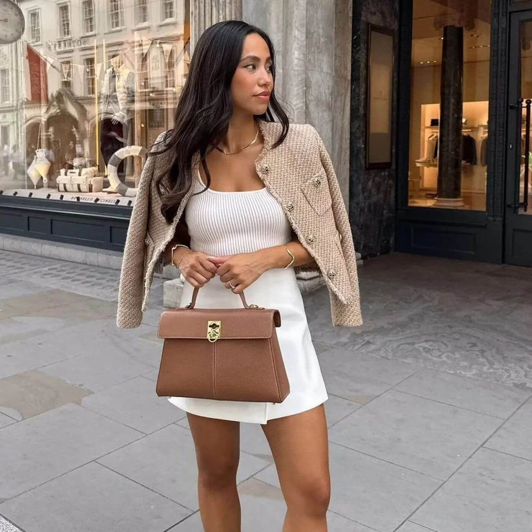 Graciana - Stílusos Tweed Kabát