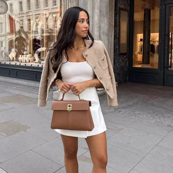 Graciana - Stílusos Tweed Kabát