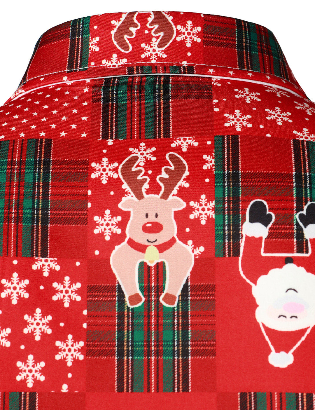 Hunter - Férfi vintage piros Kockás Vidám ünnepi Komor Karácsonyi Hosszú ujjú ing