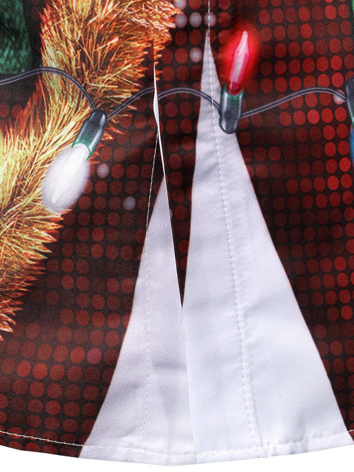 Bryce – Férfi Karácsonyi Szórakoztató Ruha Témájú Felső Ünnepi Gombos, Hosszú Ujjú ing