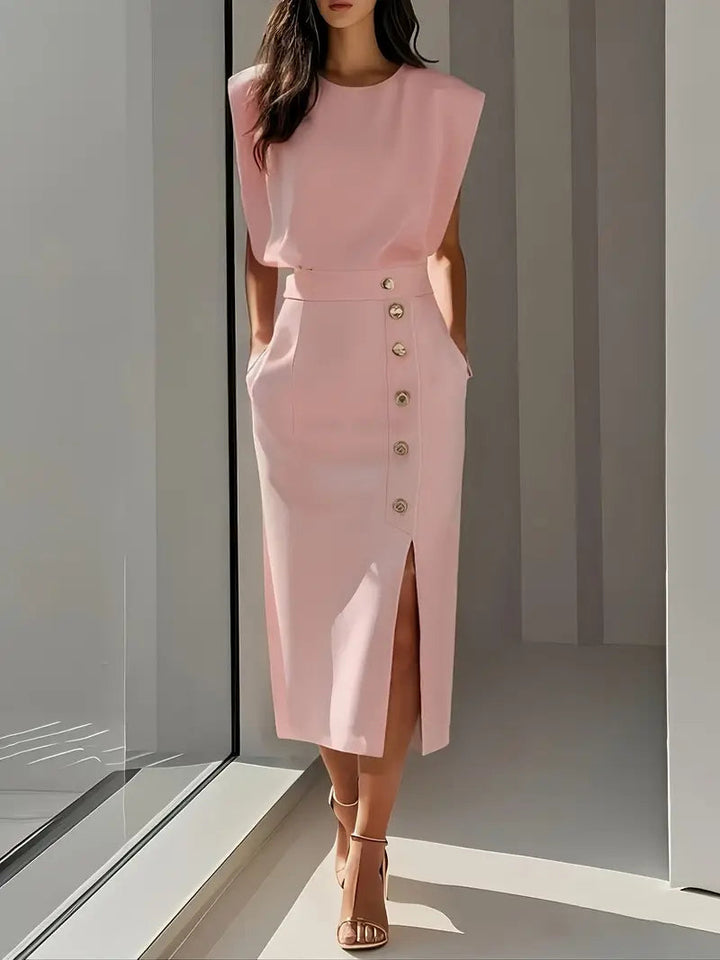 Yasmin - Midi Ruha Oldalsó Hasítékkal