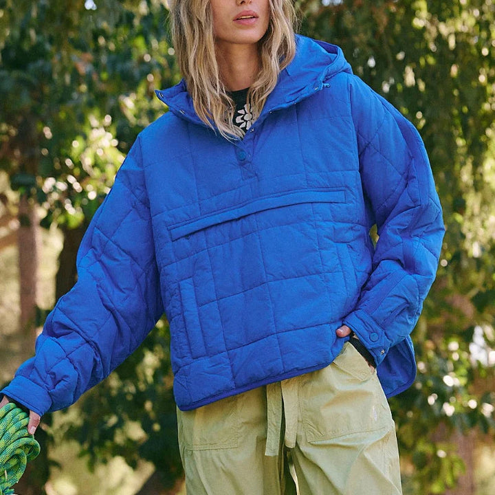 Merve - Elegáns Hosszú Ujjú Pufferkabát