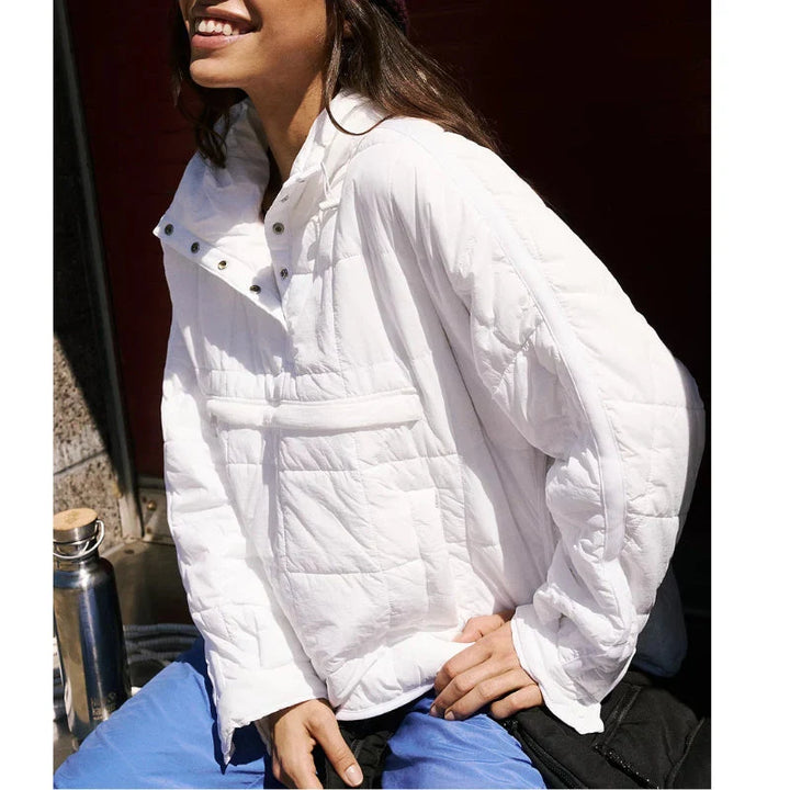 Merve - Elegáns Hosszú Ujjú Pufferkabát