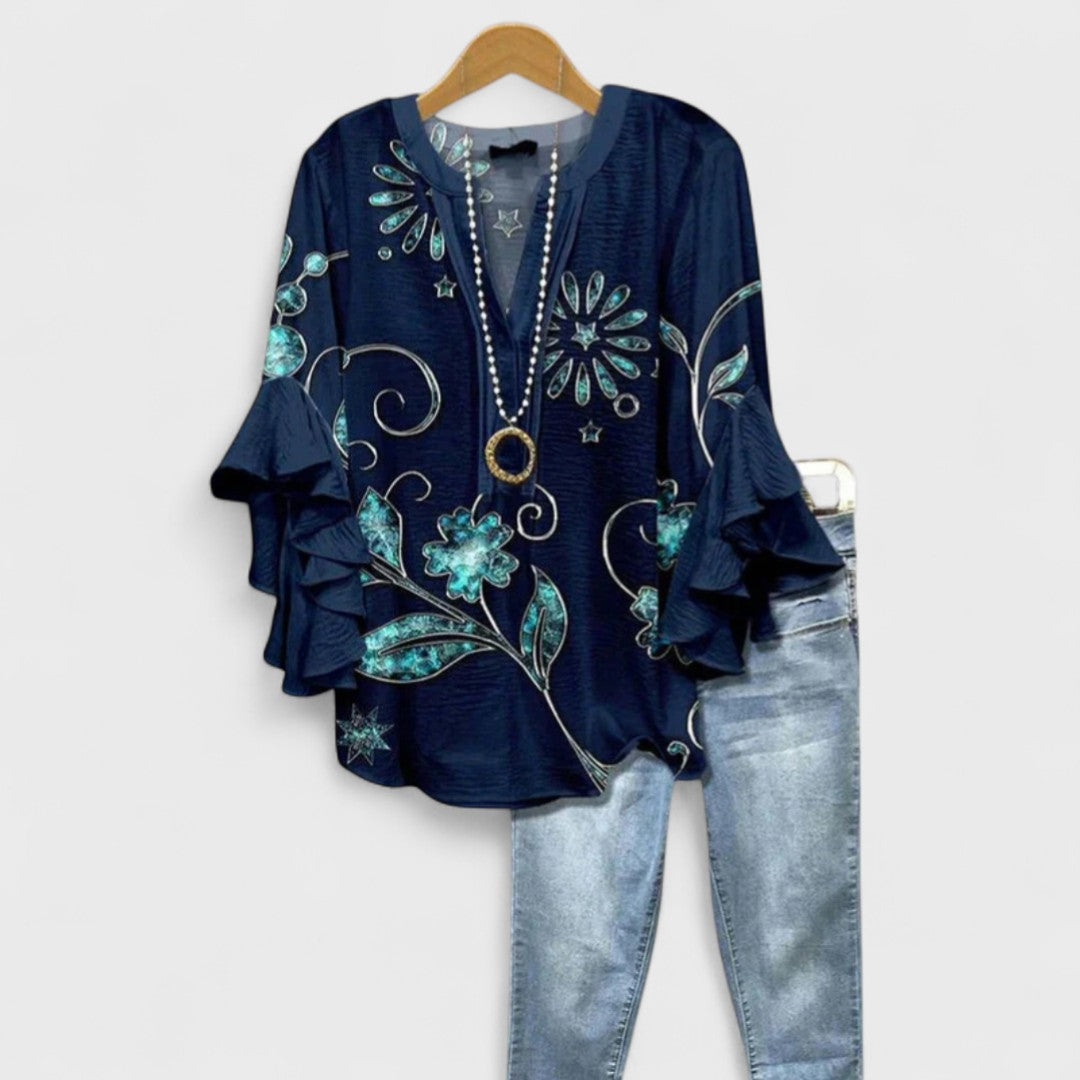 Rachida – Elegáns Virágmintás Blúz