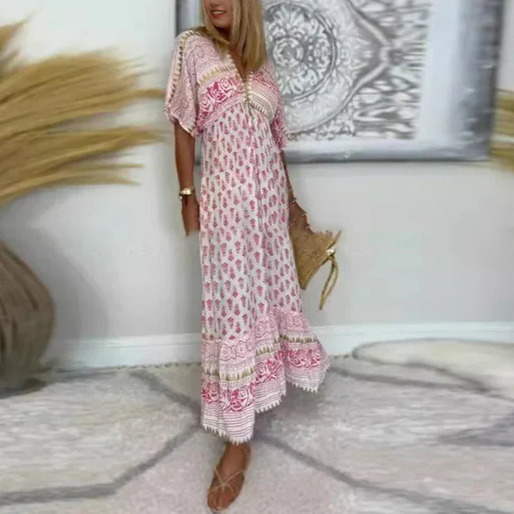 Krista - Boho Maxi Ruha Nyomtatott Mintával