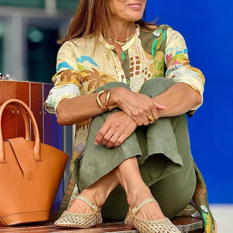 Vesperina - Egyedi Nyomtatott Ingruha Szett