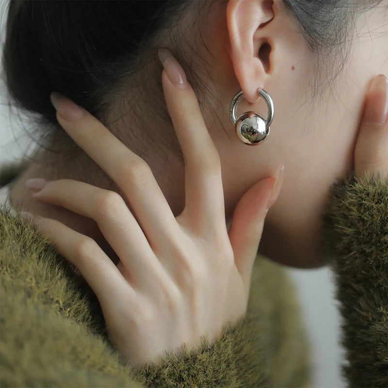 Maija - Minimalista Ezüst Karika Fülbevalók