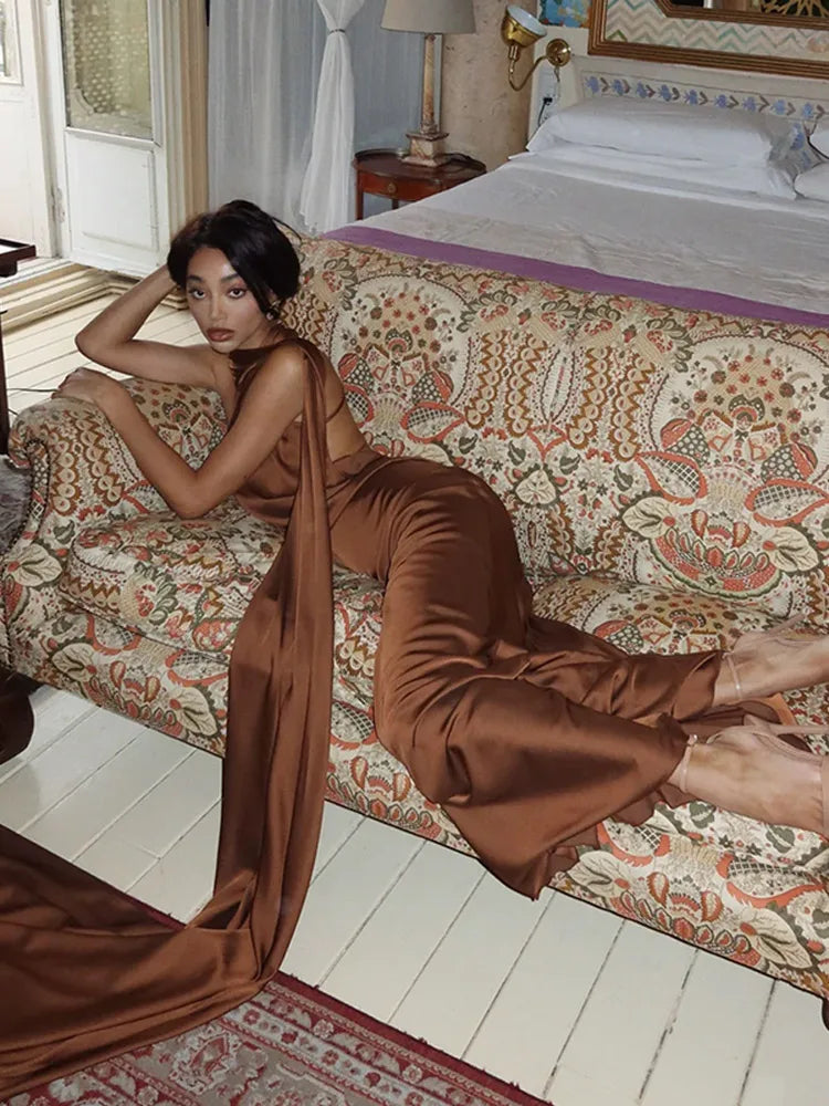 Lucila - Halter Nyak Maxi Ruha