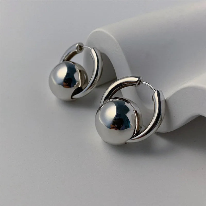 Maija - Minimalista Ezüst Karika Fülbevalók