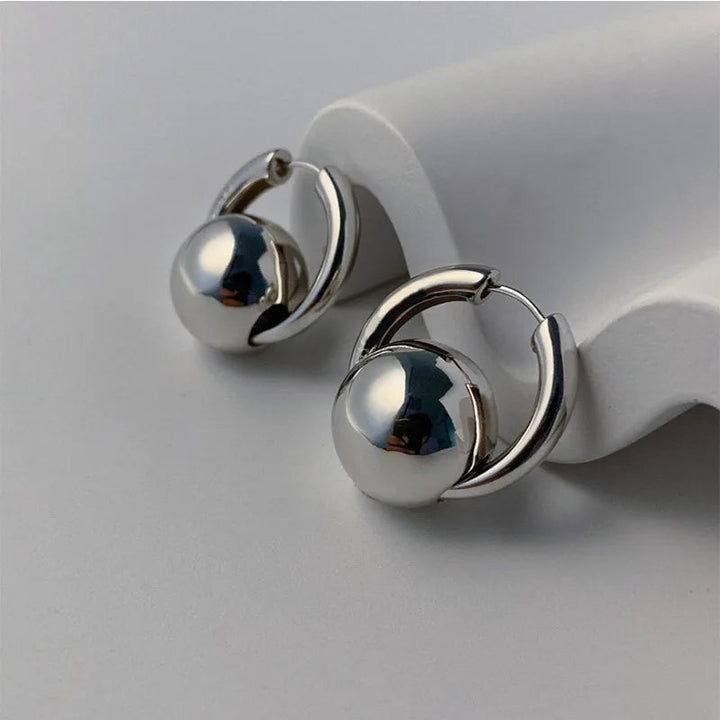 Maija - Minimalista Ezüst Karika Fülbevalók