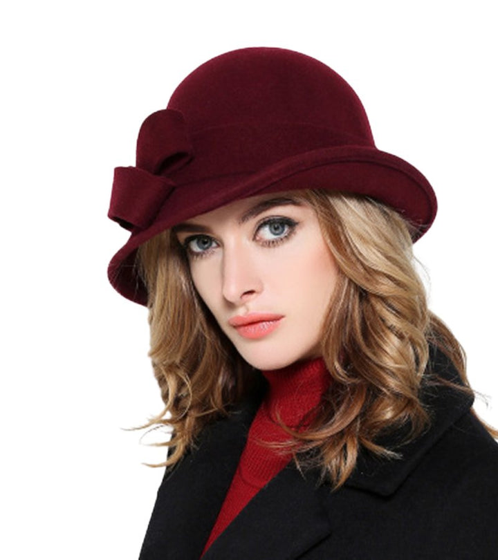 Klaver - Vintage Filc Kalap Oldalsó Masnival