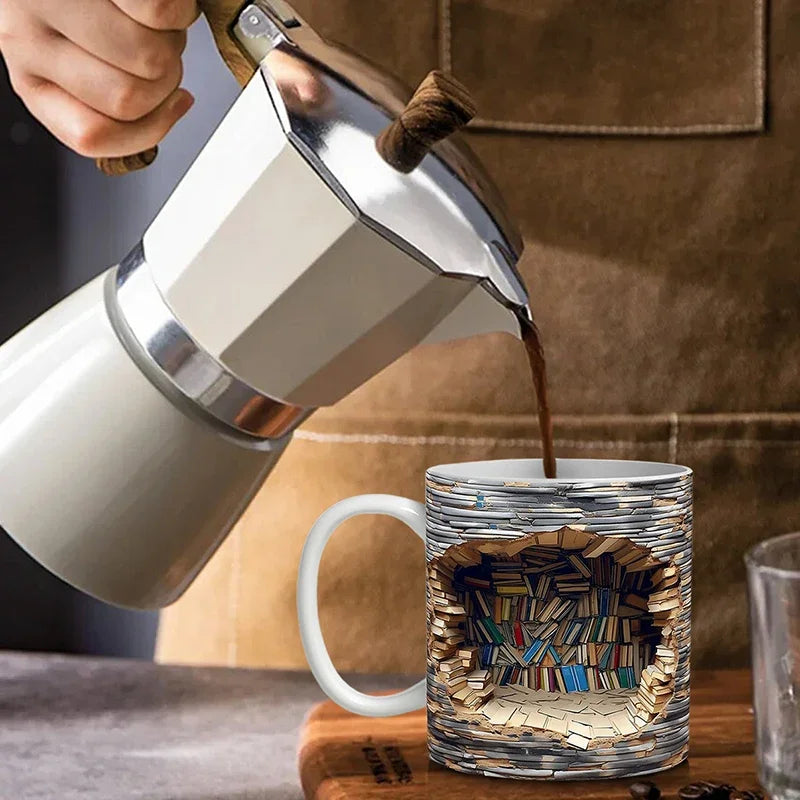 BookBrew - 3D könyvtártervezéses Bögre