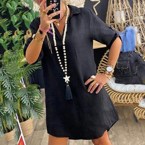 Ankica - Kényelmes Lenvászon Ruha