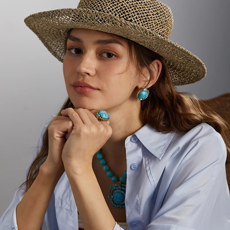 Maliya - Türkiz Drágakő Szett