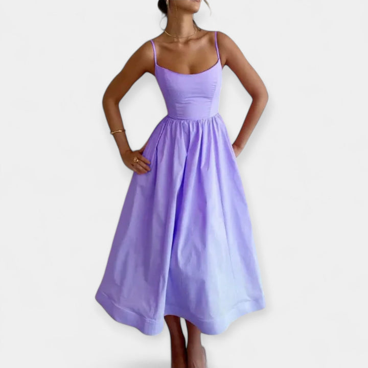 Shelley - Mini Ruha Kerek Nyakkivágással Es Pántokkal