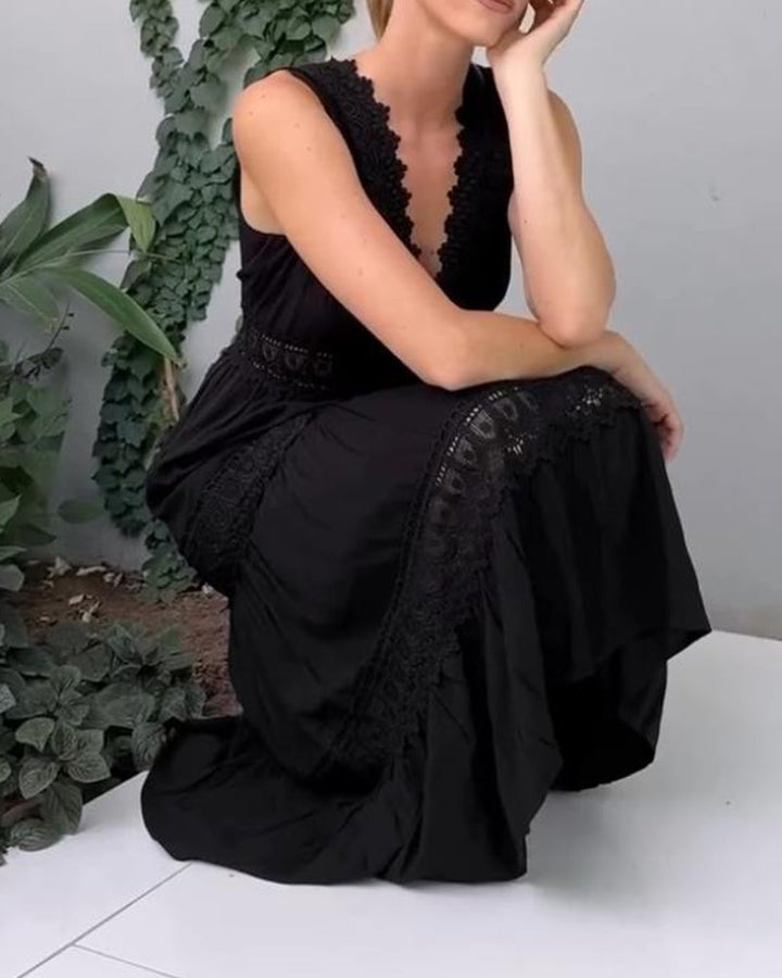 Papakosta – Elegáns Ujjatlan Csipke Ruha