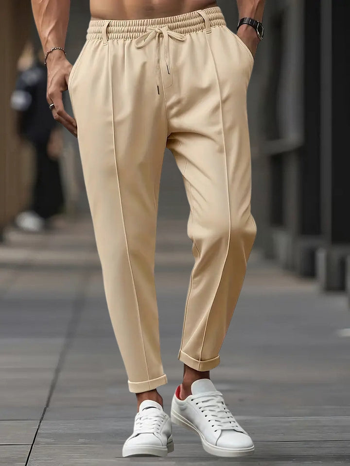 Crawford - Alkalmi Karcsúsított Nadrág Rugalmas Derékrésszel