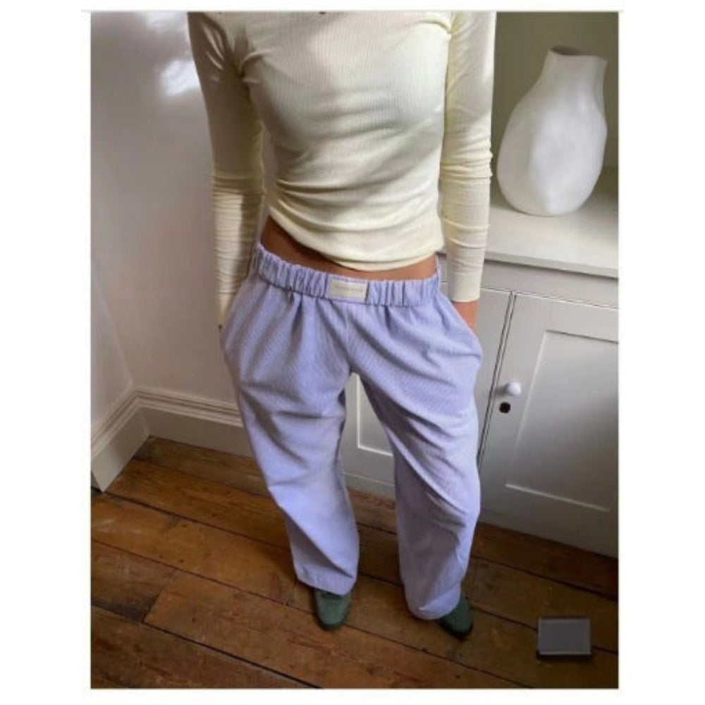 Evgenia - Széles Szabású Rugalmas Derékpántos Lounge Nadrág