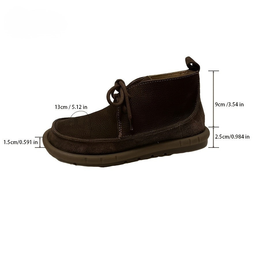 Lirinda - Bőr Bokacsizma Csipkés Felkötéssel