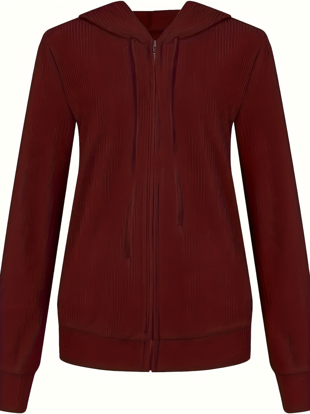 Moira - Hosszú Ujjú, Cipzáras, Húzózsinórral Ellátott Kapucnis Pulóver