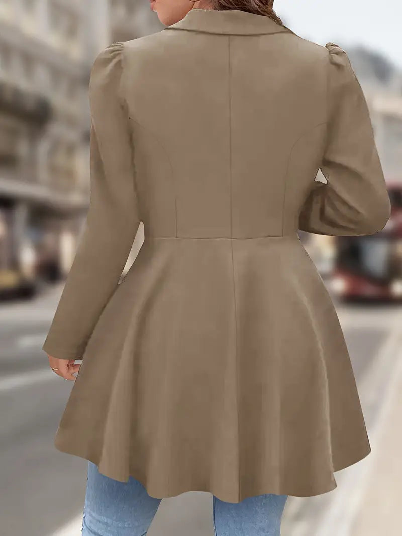 Mackayla – Elegáns Hosszú Ujjú Blézer Egyetlen Gombbal