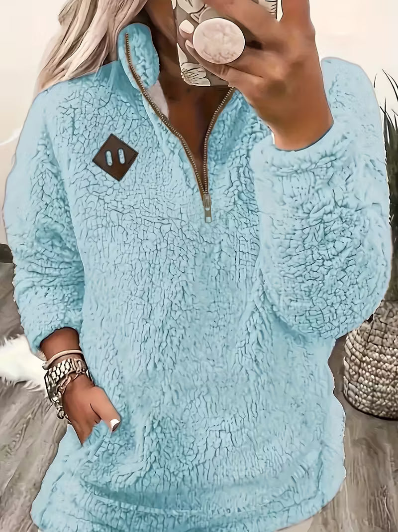 Humera - Elegáns Hosszú Ujjú Cipzáras Kabát