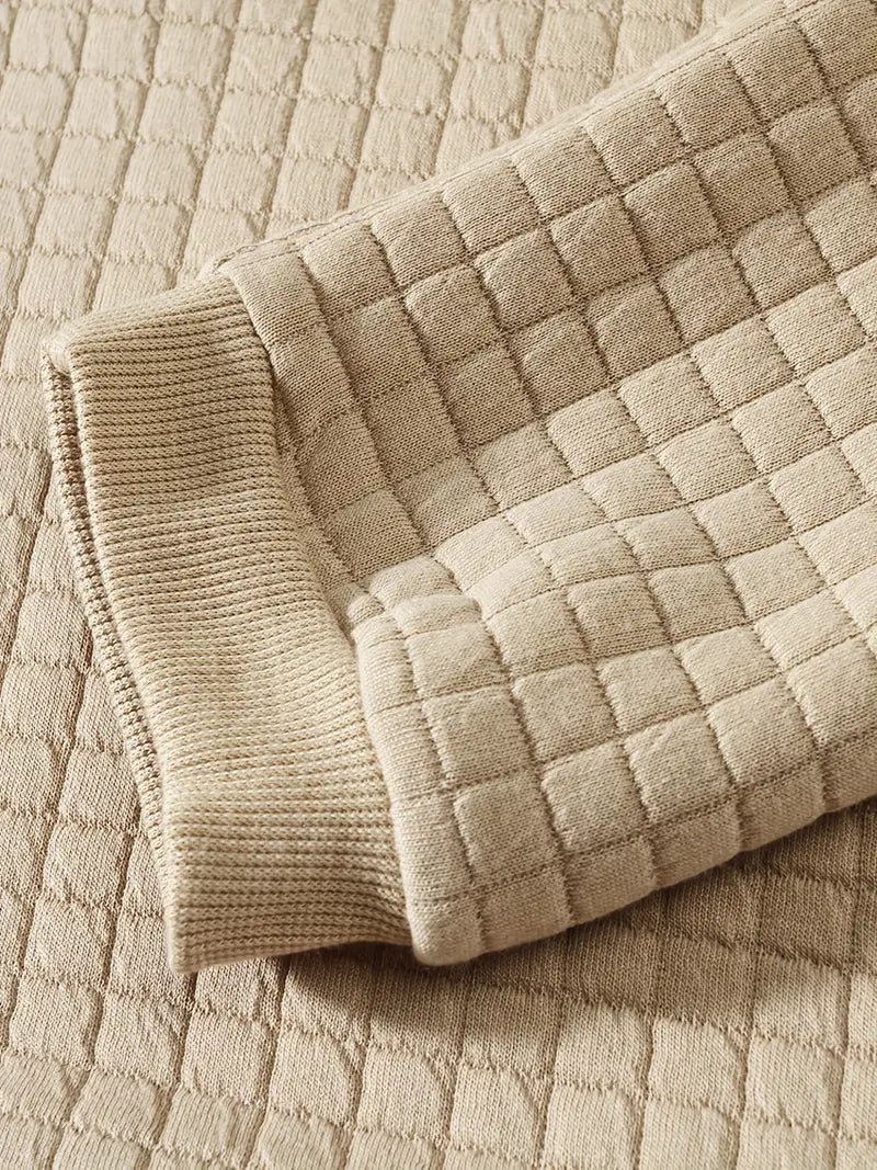 Andreas - Bohém Kockás Hosszú Ujjú Pulóver