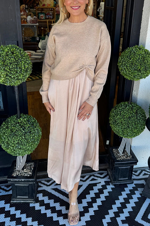 Lilee - Csavart Csomóval Ellátott Felső és Maxi Ruha