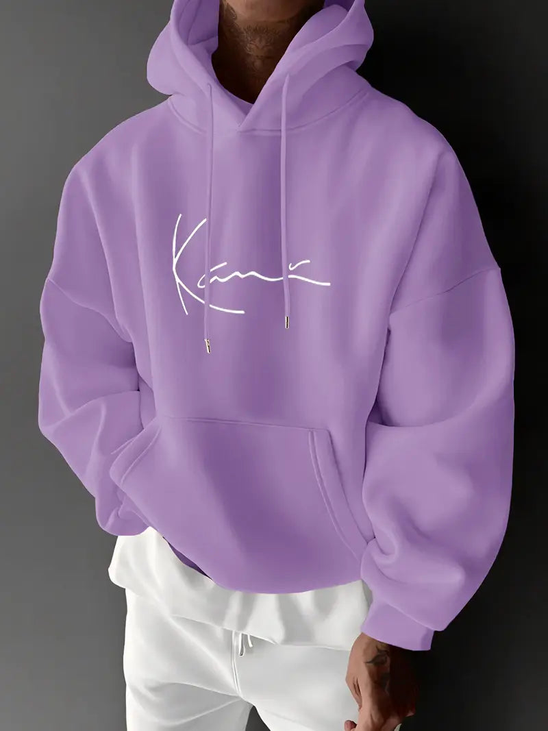 Jayasuriya – Kényelmes Kapucnis Pulóver Jellegzetes Nyomtatással