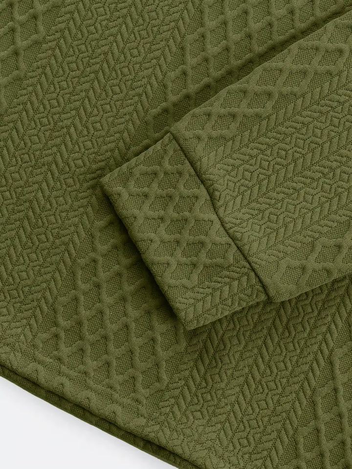 Benoit - Lior Texturált Póló Jacquard Gallérral