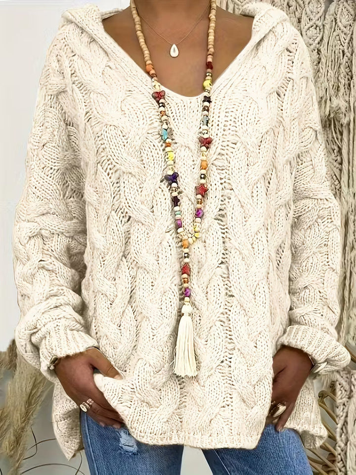 Hailee - Alkalmi Hosszú Ujjú Kötött Pulóver