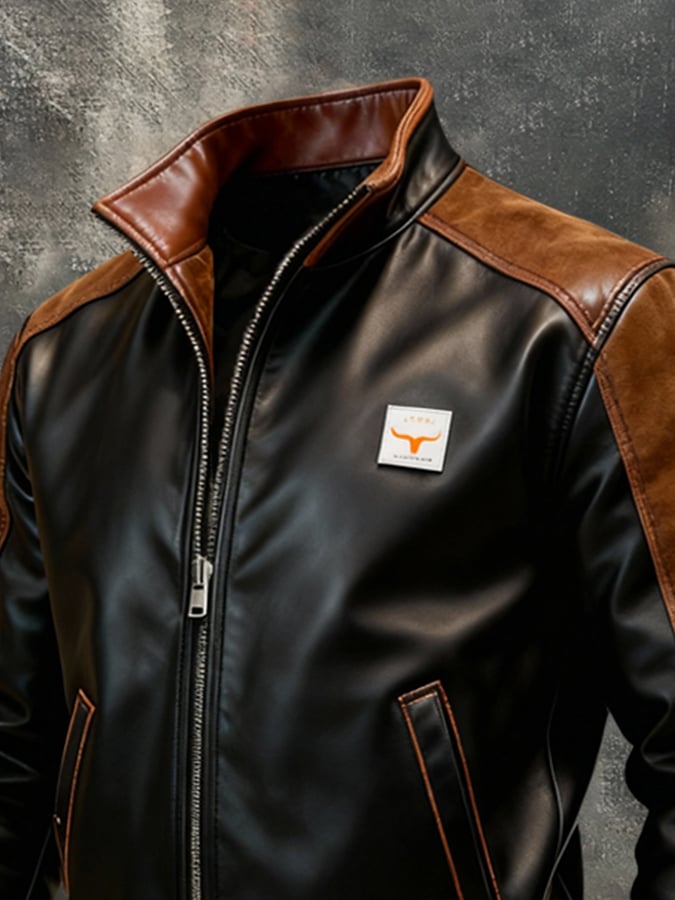 Bjorn - Vintage Bőr Patchwork Kabát