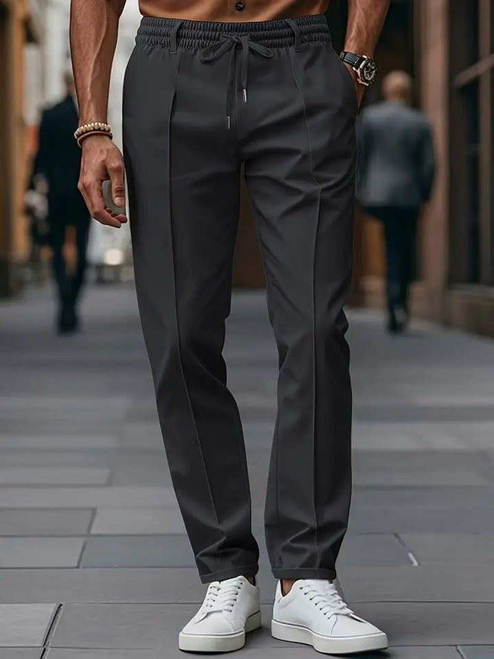 Crawford - Alkalmi Karcsúsított Nadrág Rugalmas Derékrésszel