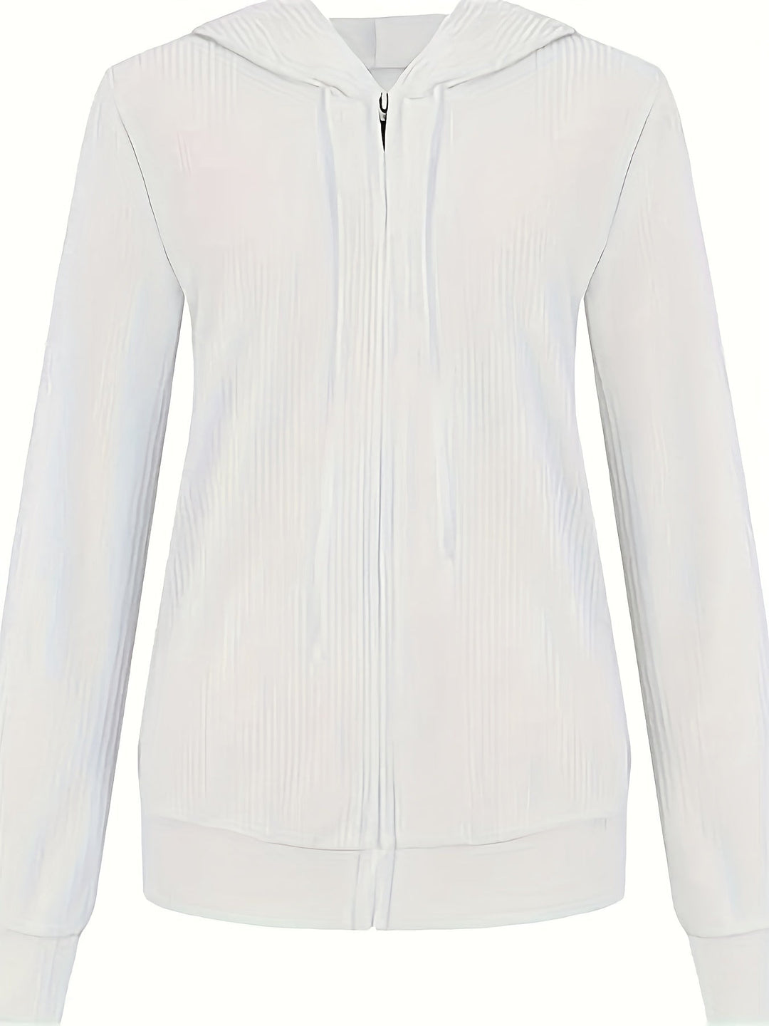 Moira - Hosszú Ujjú, Cipzáras, Húzózsinórral Ellátott Kapucnis Pulóver