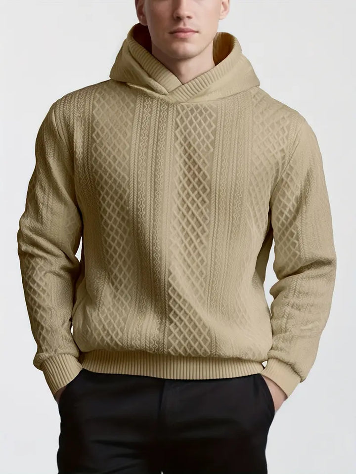 Karah - Hosszú Ujjú Kötött Kapucnis Pulóver