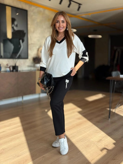 Valene – Alkalmi Nadrág Rugalmas Derékrésszel és Zsebekkel