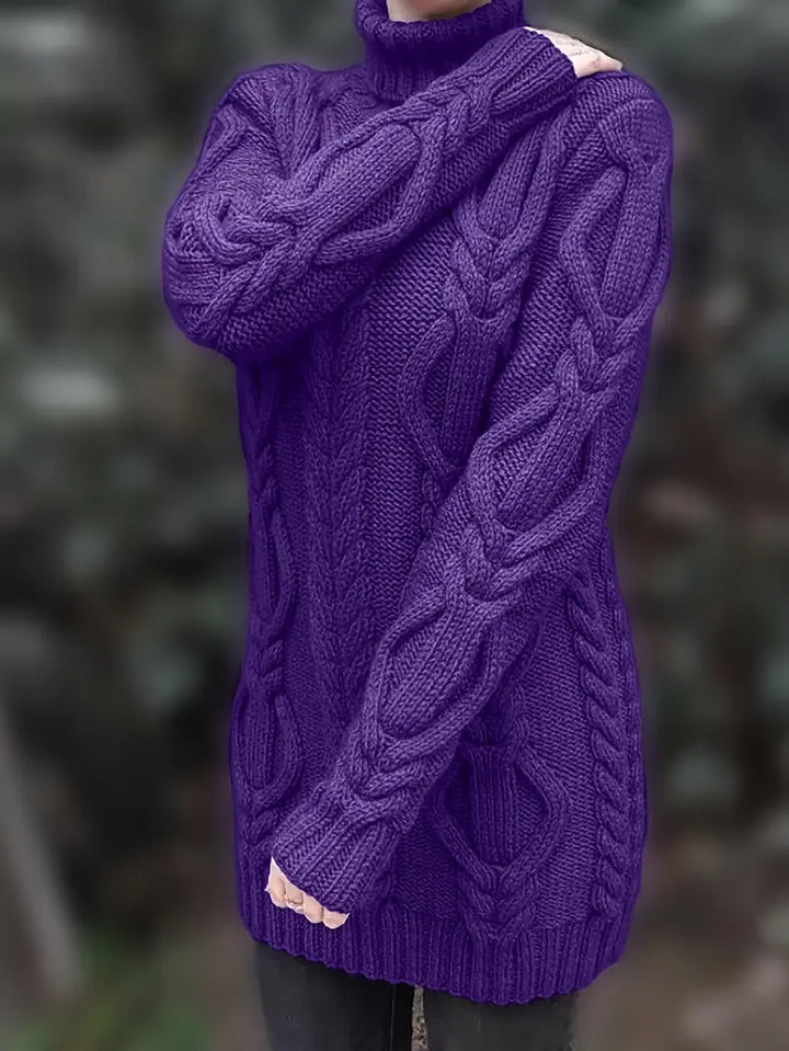 Narda - Vastag Kábel Kötött Garbó Ruha