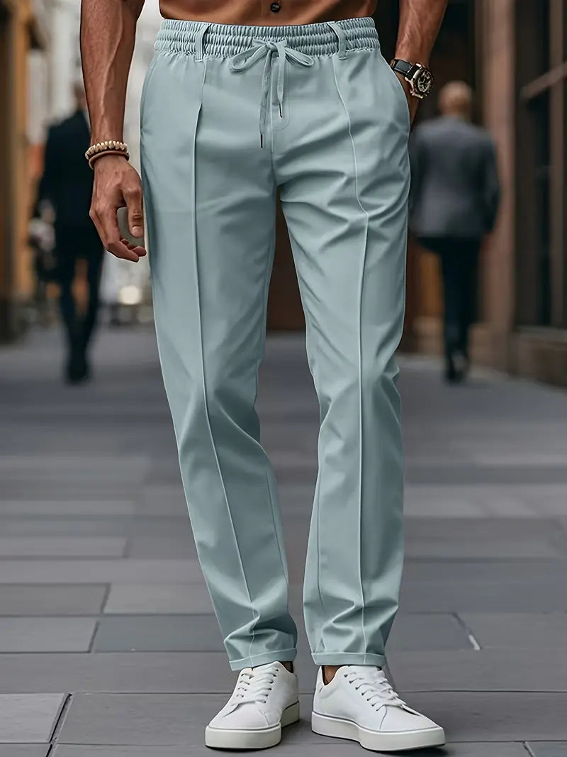 Crawford - Alkalmi Karcsúsított Nadrág Rugalmas Derékrésszel