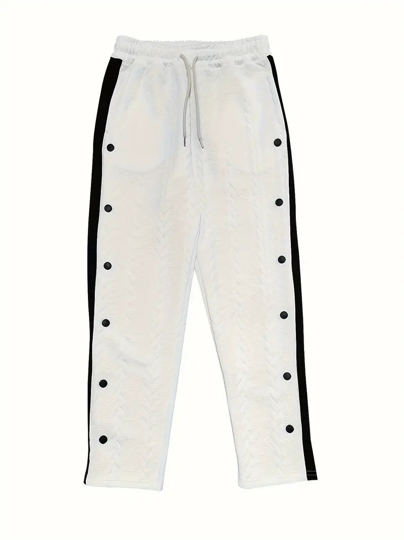 Jonass – Kötött Széles Szárú Nadrág Oldalsó Gombokkal