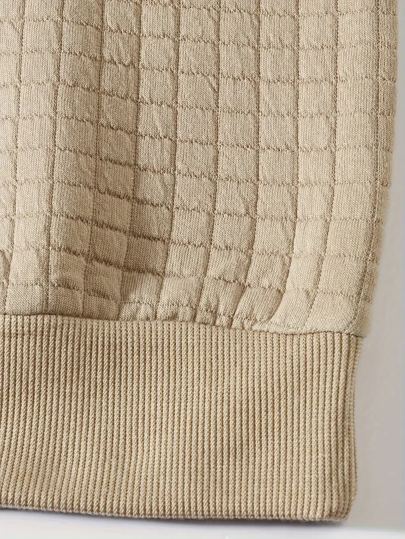 Andreas - Bohém Kockás Hosszú Ujjú Pulóver