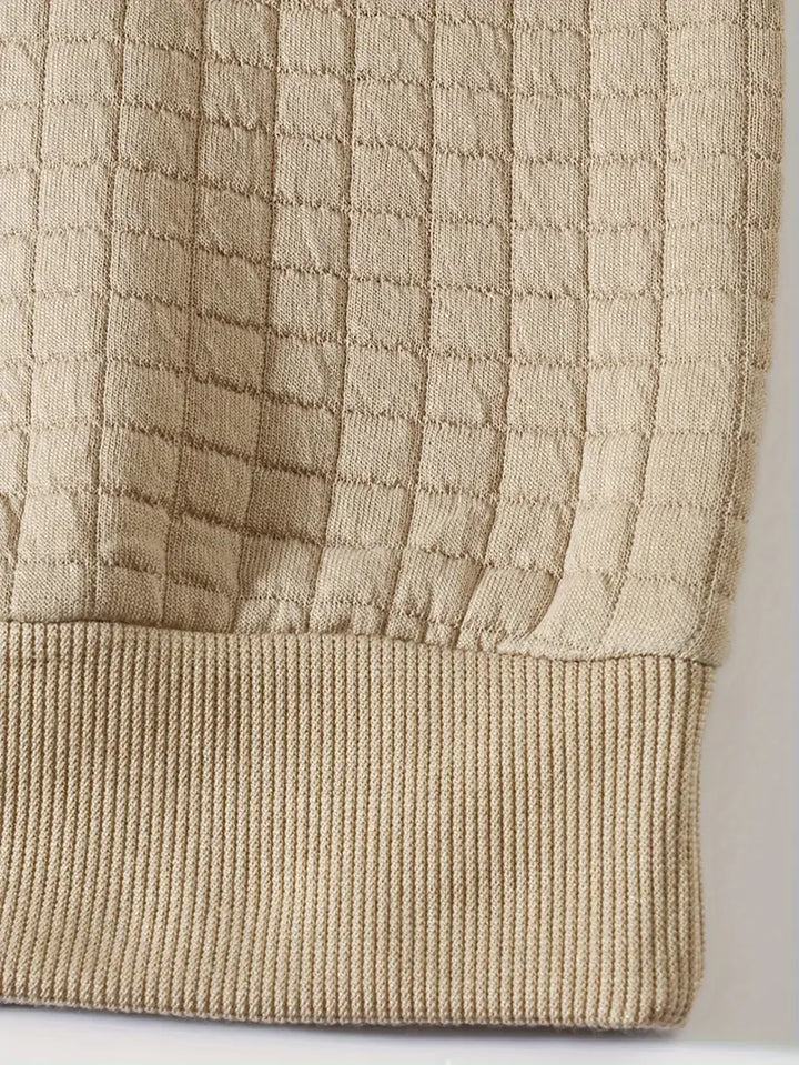 Andreas - Bohém Kockás Hosszú Ujjú Pulóver