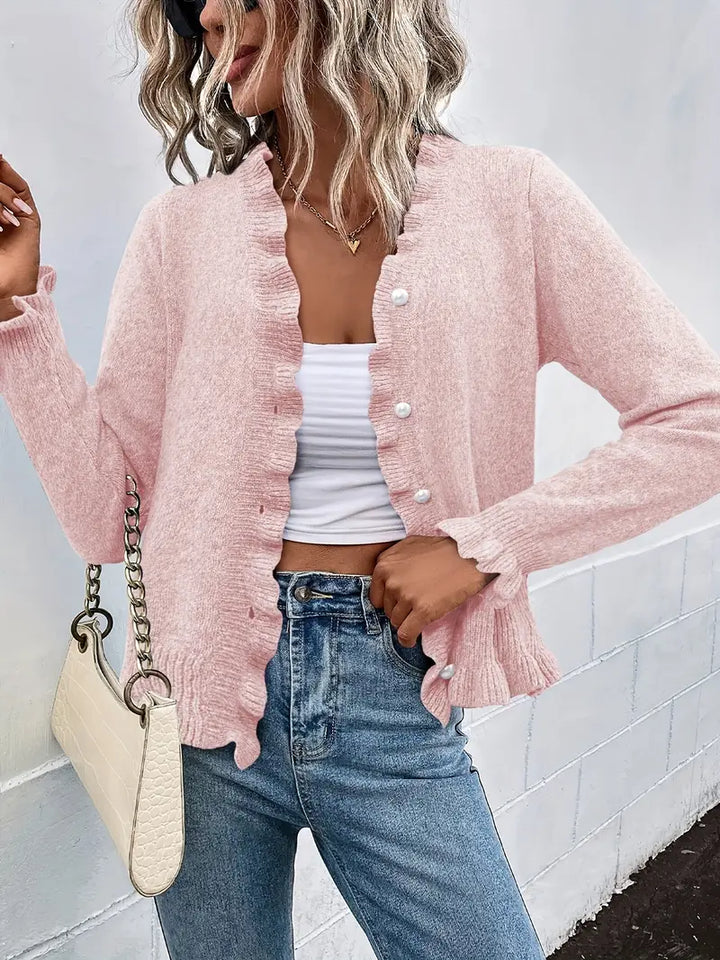 Hanifa - Elegáns Kötött Kardigán Gombokkal