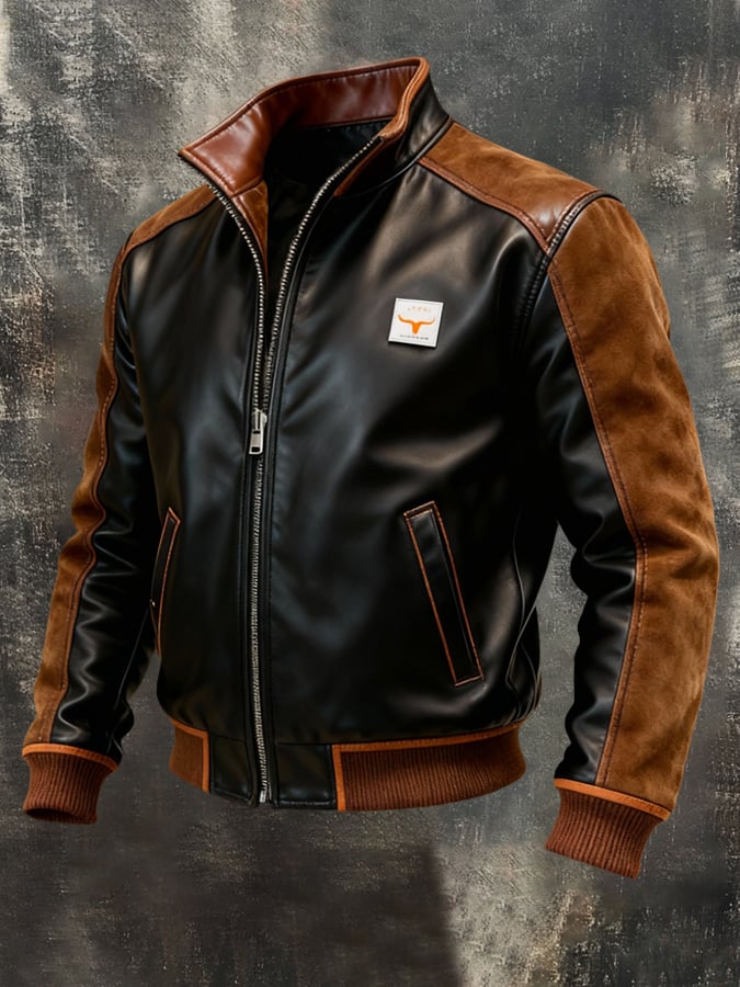 Bjorn - Vintage Bőr Patchwork Kabát