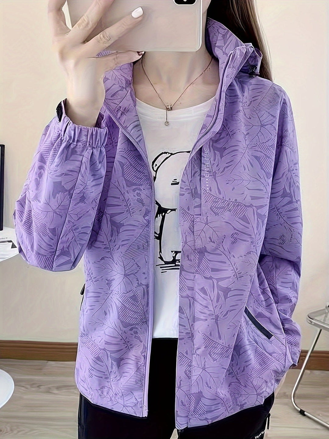 Joana - Szélálló Nyomtatott Kabát