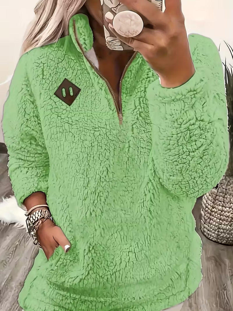 Humera - Elegáns Hosszú Ujjú Cipzáras Kabát