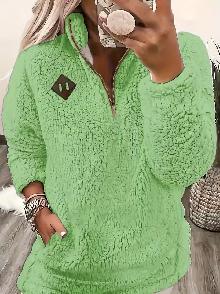 Humera - Elegáns Hosszú Ujjú Cipzáras Kabát