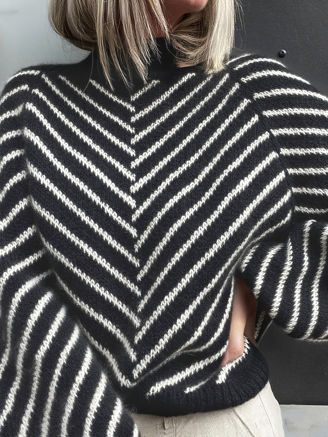 Klarysa – Alkalmi Hosszú Ujjú Kötött Pulóver