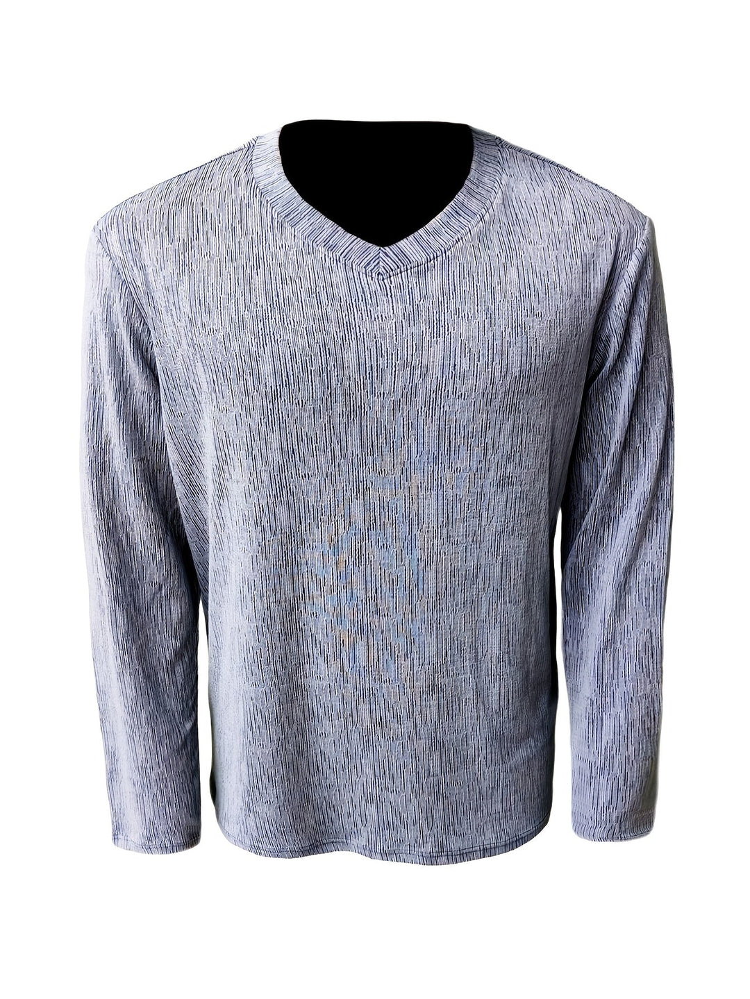 Usher - Karcsú Szabás  Hosszú Ujjú, V-Nyakú Póló