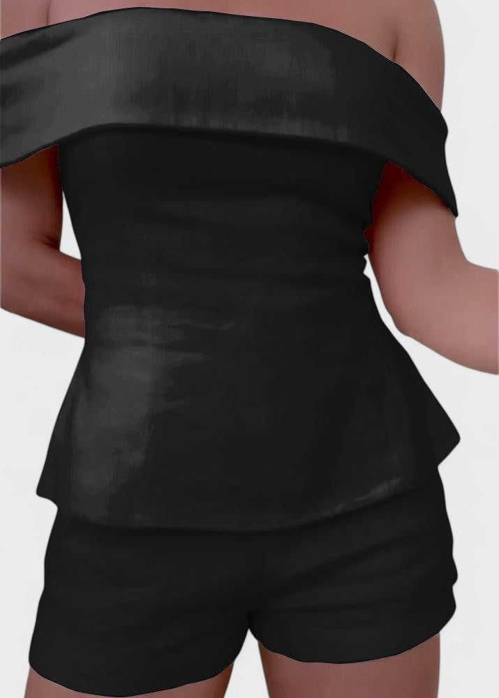 Shalita - Vállakat Szabadon Hagyó Lenvászon Kétrészes Szett