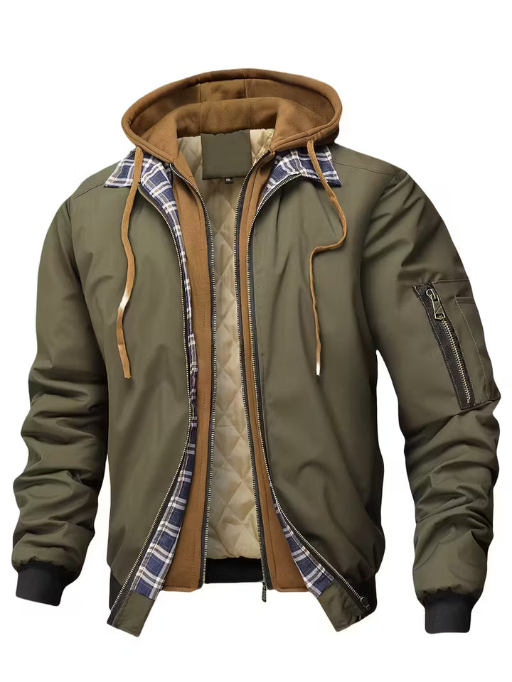 Sylvain - Kapucnis Légierő Kabát Cipzárral